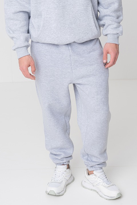 Karl Kani, Small Signature Essential normál fazonú szabadidőnadrág, Fekete/Melange világosszürke