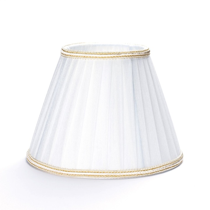 Abajur Material Organza Miramare, pentru Soclu E14, Inaltime 1400mm, Diametru Baza 185mm, Diametru Varf 100mm, Crem Sampanie ORION