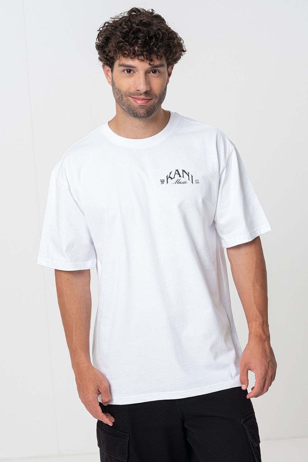 Karl Kani, Tricou cu imprimeu logo, Alb optic, M