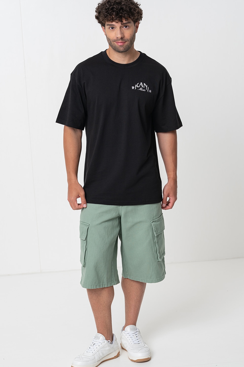 Karl Kani, Tricou cu imprimeu logo, Verde, Negru, M