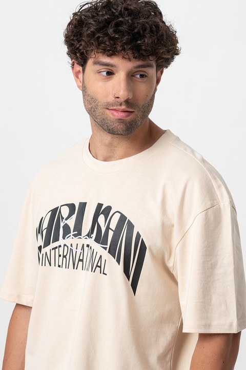 Karl Kani, Tricou cu imprimeu logo, Negru/Bej