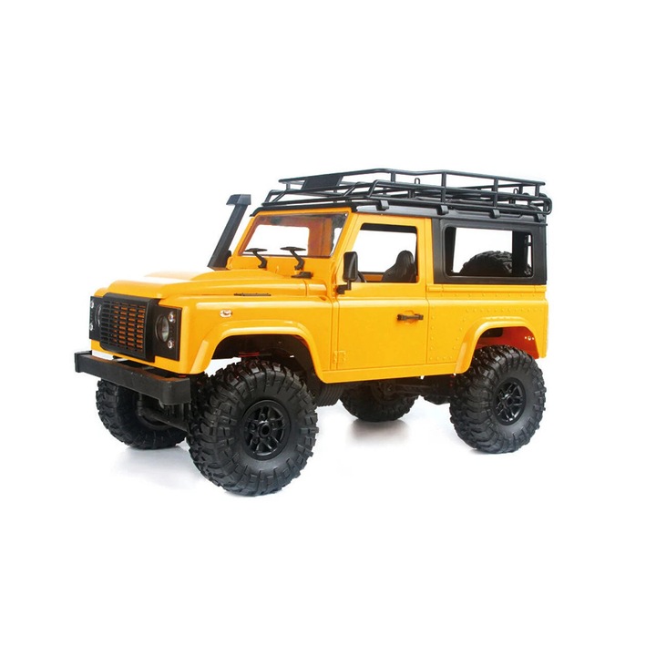 Masinuta Offroad cu telecomanda 4WD, AMEWI, 1:12, galben, cu acumulator si telecomanda, 35x16.5x19.5cm