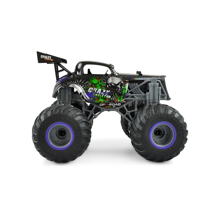 Monster Truck с дистанционно управление, 1:16, AMEWI, големи гуми, 2WD, черен, 275x240x220mm