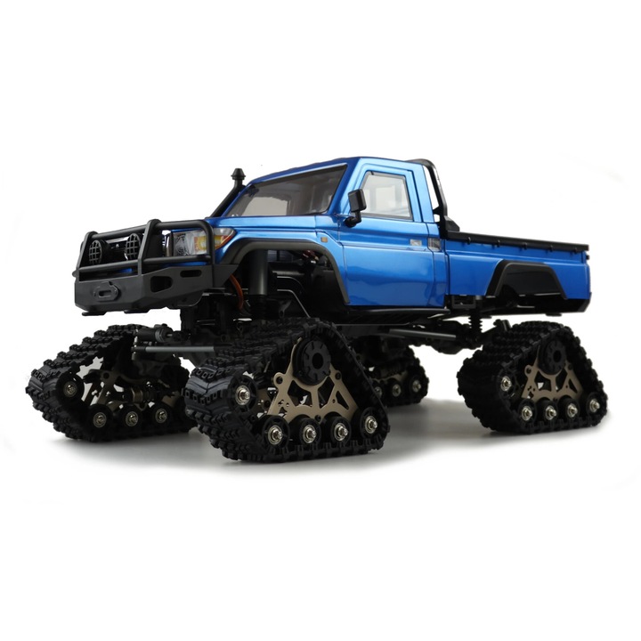 Автомобил с дистанционно управление AMEWI RCX10TB Crawler, 1:10, син, алуминиева/метална рамка