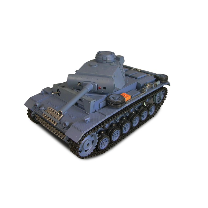 Танк AMEWI Panzer Kampf Wagen III 1:16, пластмаса, IR функция, стрелба от 6 mm BB, дървена кутия