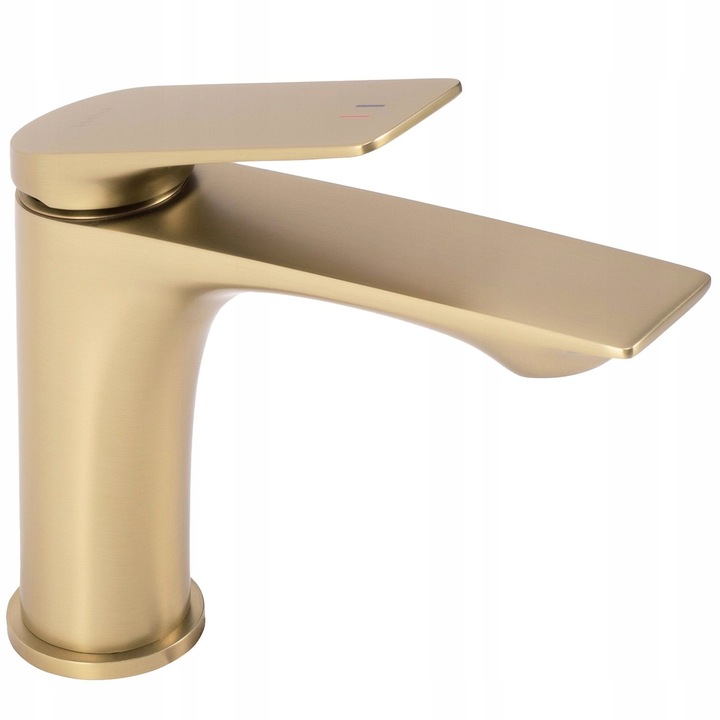 Санитарен кран за мивка за баня, Rea Avalon, Brushed Gold, Стоящ смесител, Нисък смесител
