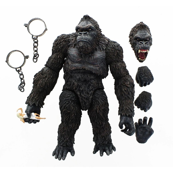 Фигурка King Kong from Skull Island, Mezco Toyz, 7 инча, с аксесоари, черен