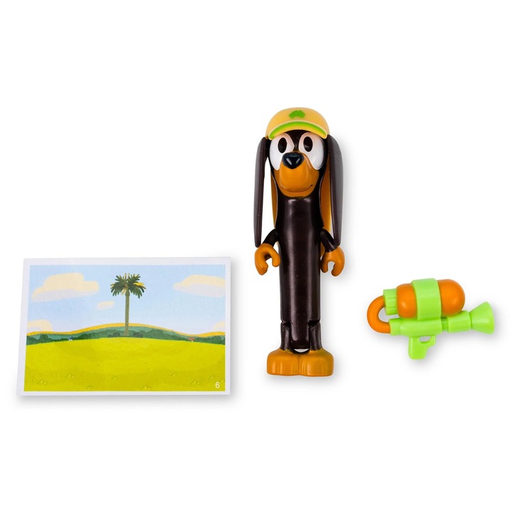 Set figurine Bluey, MOOSE TOYS, Snickers & Water Blaster, multicolor