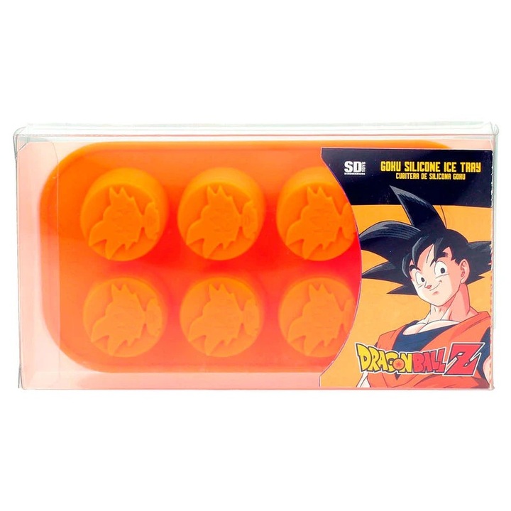 Forma prajituri, SD Toys, Silicon, Dragon Ball Z Goku, rezistenta la temperaturi intre -40 si 230 grade Celsius, portocaliu