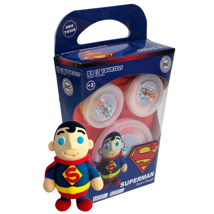 Комплект пластелин DIY Superman, SD Toys, съхнещ на въздух, 200гр