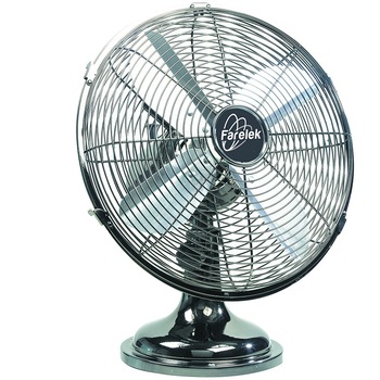 Ventilator de masa cromat UTAH, cu oscilare, 3 viteze, 30cm, 35W, FARLELEK FRANCE Ventilator de masa cromat UTAH, cu oscilare, 3 viteze, 30cm, 35W, FARLELEK FRANCE