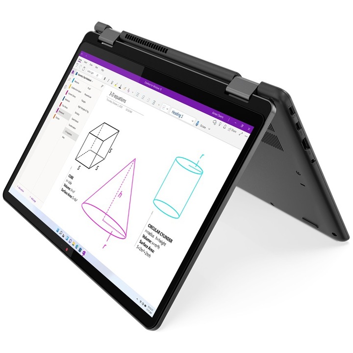 2 az 1-ben Lenovo 13w Yoga Gen 2 Laptop, 13.3 WUXGA IPS érintőkijelző 300nits, AMD Ryzen 5 7530U 6 magos, 16 GB DDR4, 256 GB SSD m2 PCIe, AMD Radeon Graphics, Windows 11 Home, Alumínium ház, 1, 45 kg, Fekete