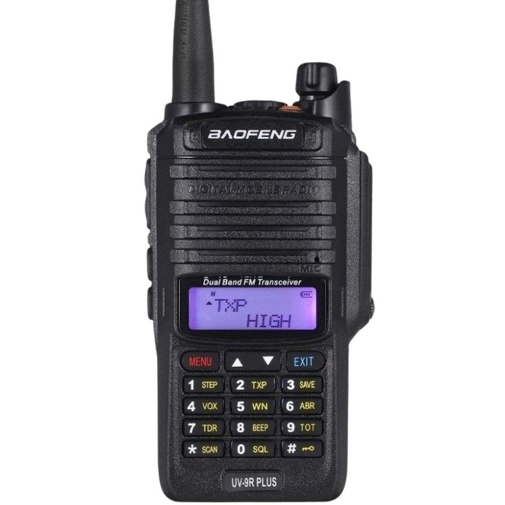 Комплект радиостанция Baofeng UV9R Plus Radio, 8W Professional, Hands Free model THK, VHF Marine 156MHz/UHF, Батерия 2800 mAh, IP68 устойчивост на вода и прах, двулентова, Радиолюбители, Лов, Еърсофт, Туризъм