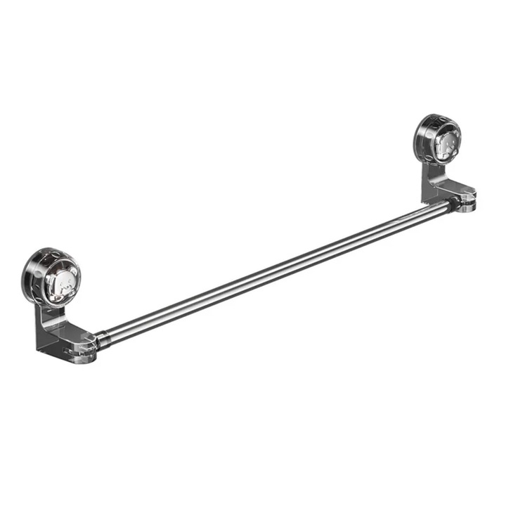 Suport pentru prosoape cu ventuza, durabil, montat pe perete, retractabil pentru baie, tija de depozitare reglabila pentru uscare haine, size, 50-100cm