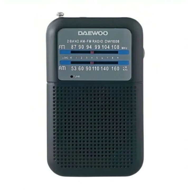 CD/MP3 Player Daewoo DW1008GR, alimentat cu baterii, antena telescopica