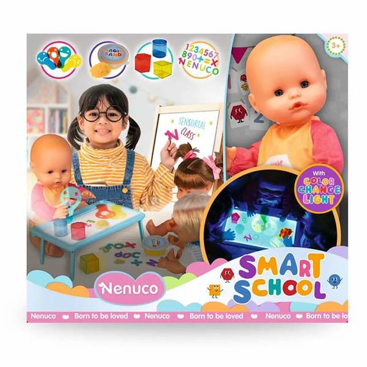 Кукла Nenuco Smart School baby, 35 см, включени аксесоари, за деца