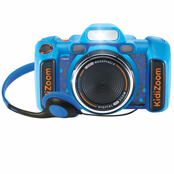 Детска камера Vtech Kidizoom Duo DX, синя, 2.4", 16.5x6cm, за 4 и повече години