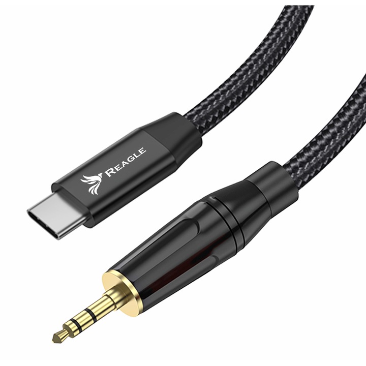 Кабел Usb C Aux Адаптер Mini Jack 3.5 mm Dac Стерео, високоговорители за слушалки 1M Reagle Audio Digital
