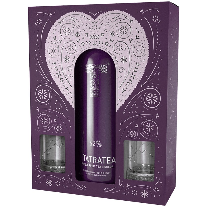 Lichior Tatratea 62%, 0.7l + 2 Pahare de Shot