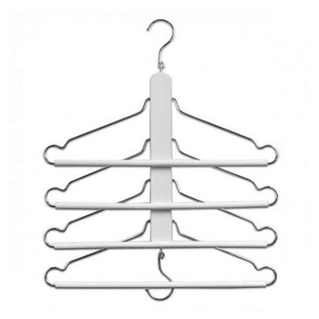 Umeras haine multiplu metal/lemn alb Umeras haine multiplu metal/lemn alb