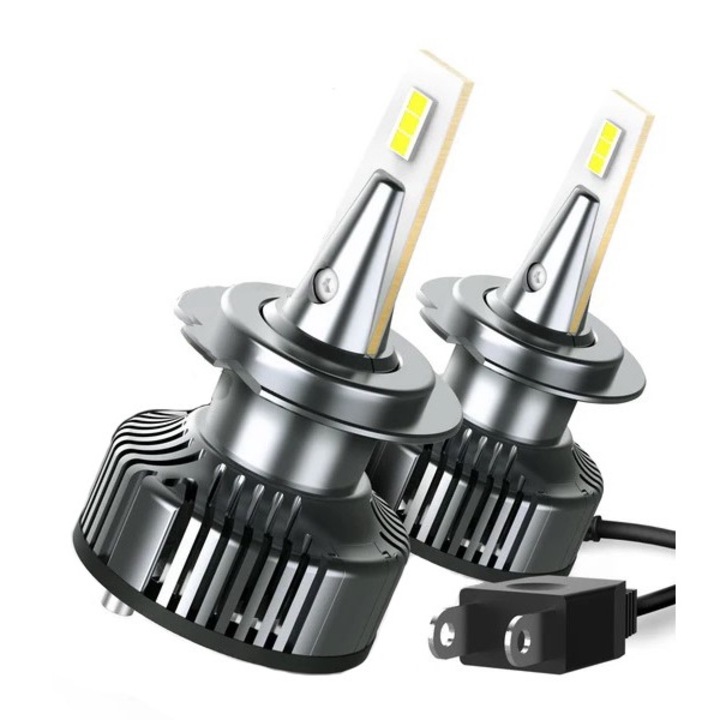 Set 2 becuri Auxito® H7 LED, 40w, CANBUS, cu ventilator inclus, fara eroare de bec ars