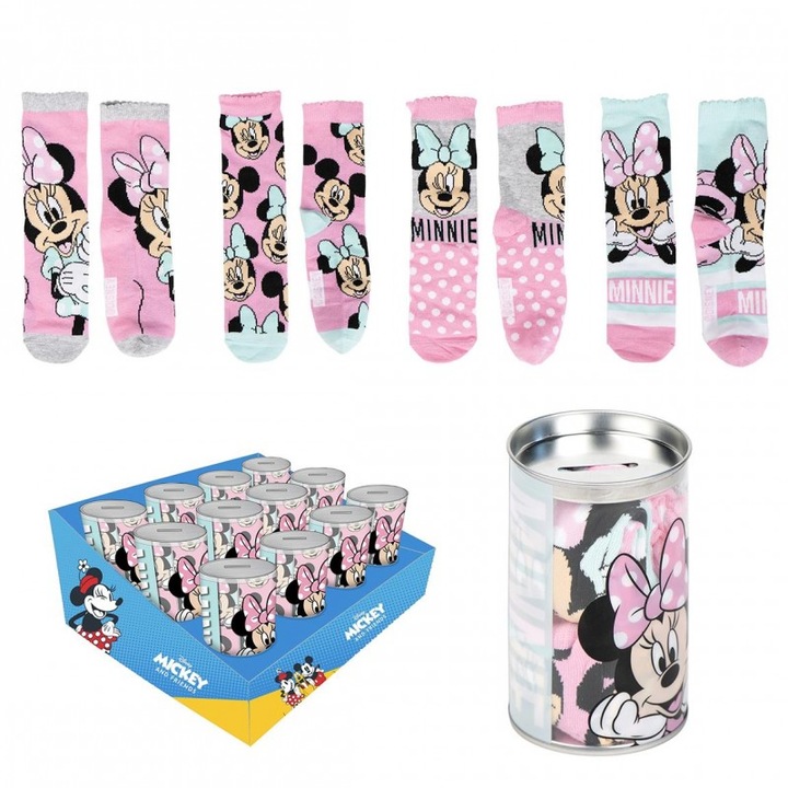 4 pár Disney Minnie Mouse zokni készlet, 31-34 EU, Multicolor