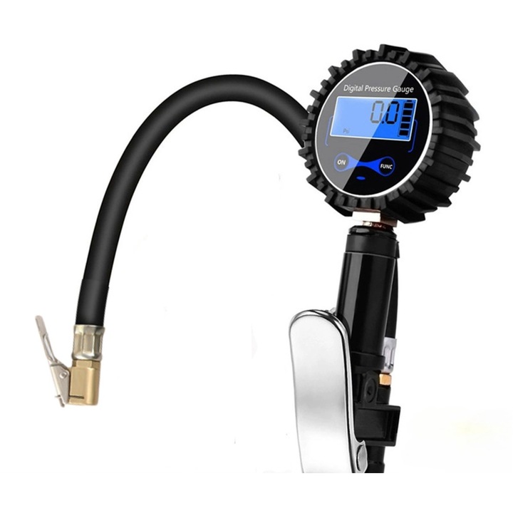 Pistol de aer comprimat, cu manometru digital, Afisaj LCD, de inalta precizie, cupru din aliaj de aluminiu, ABS, durabil