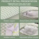 Perna Gravide si Alaptare 3 in 1, Puepoul, pentru gravide si alaptare, Detasabila si lavabil, Forma ergonomica, Suport pentru spate, picioare, burta, solduri pentru femeile insarcinate, Fibra de poliester, 90 x 70 cm, Verde