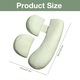 Perna Gravide si Alaptare 3 in 1, Puepoul, pentru gravide si alaptare, Detasabila si lavabil, Forma ergonomica, Suport pentru spate, picioare, burta, solduri pentru femeile insarcinate, Fibra de poliester, 90 x 70 cm, Verde