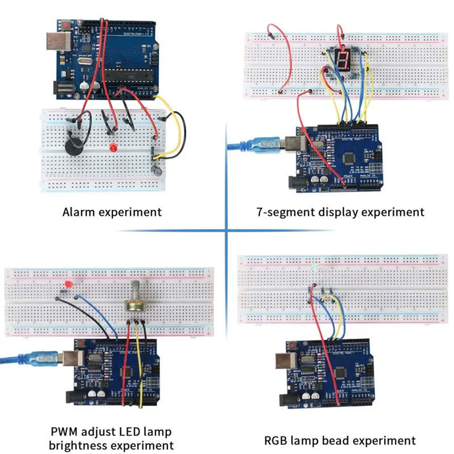 Kit de programare Arduino UNO R3, Puepoul, Set Componente Electronice ...