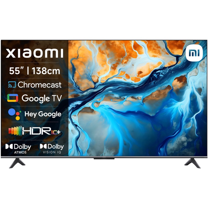 Телевизор Xiaomi Mini LED S Mini, 55" (138 см), Smart Google TV, 4K Ultra HD, 100 Hz, Клас G (Модел 2025)