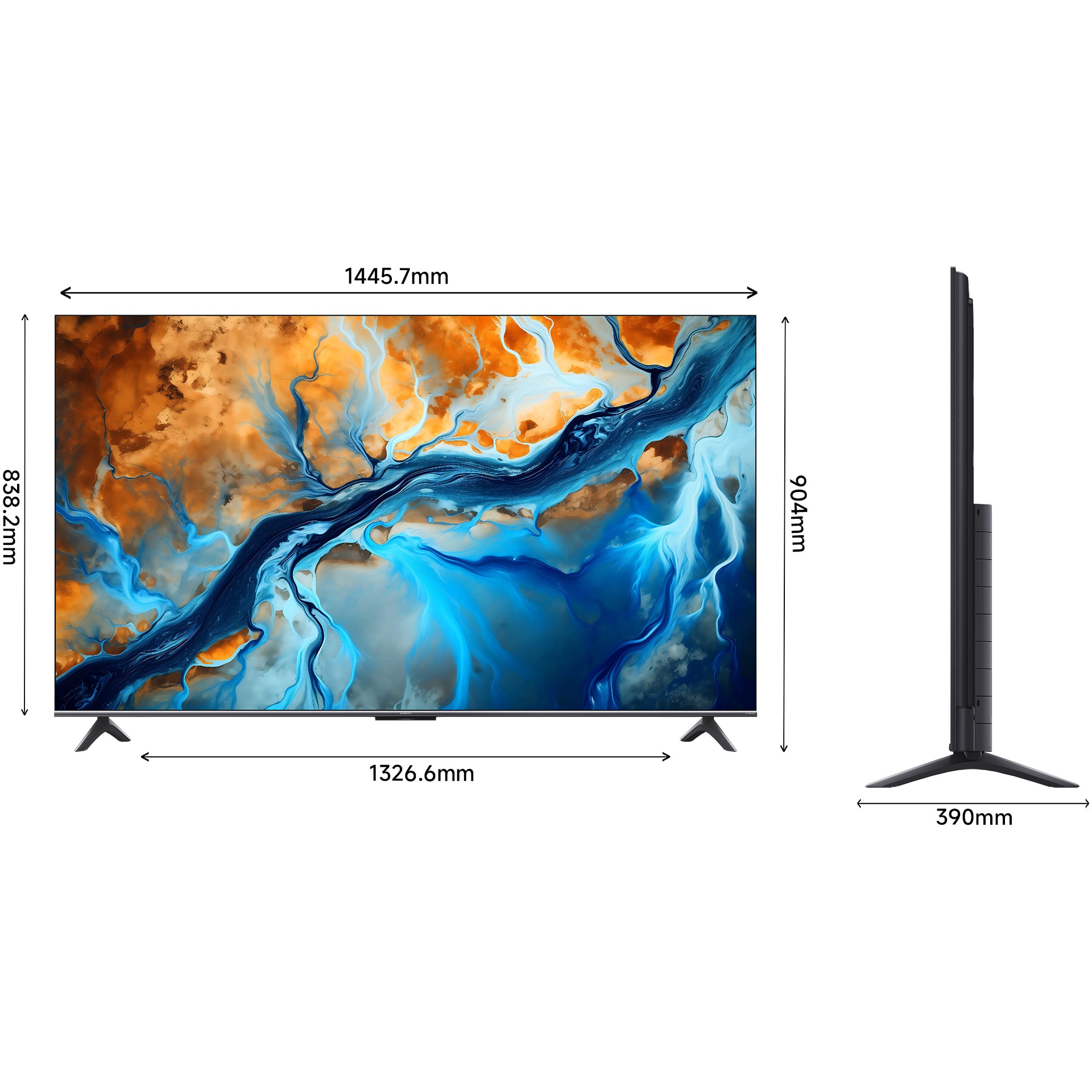 Televizor Xiaomi Mini LED S Mini, 165 cm, Smart Google TV, 4K Ultra HD, 100 Hz, Clasa G (Model 2025)