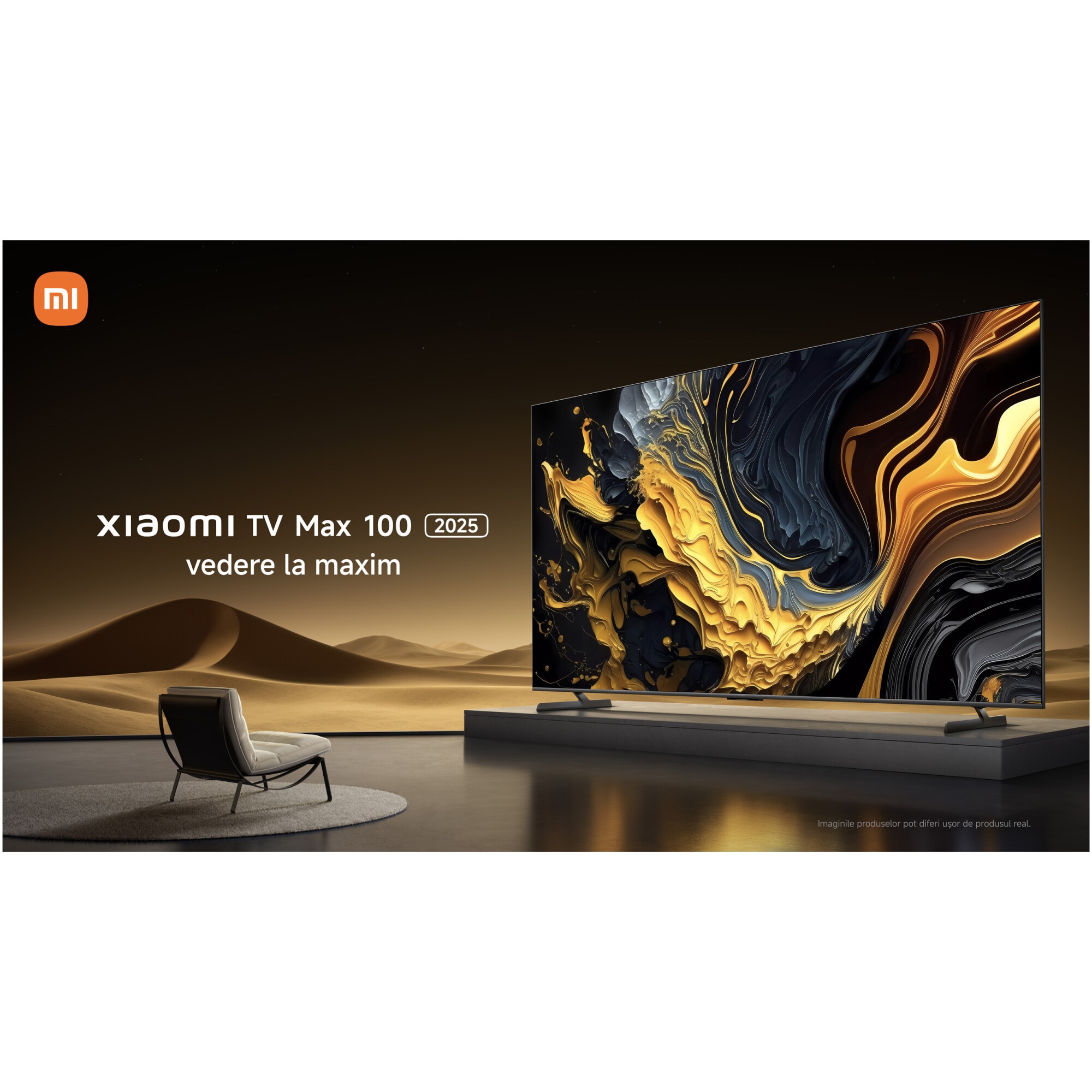 Televizor Xiaomi QLED Max, 252 cm, Smart Google TV, 4K Ultra HD, 100 Hz, Clasa G (Model 2025)