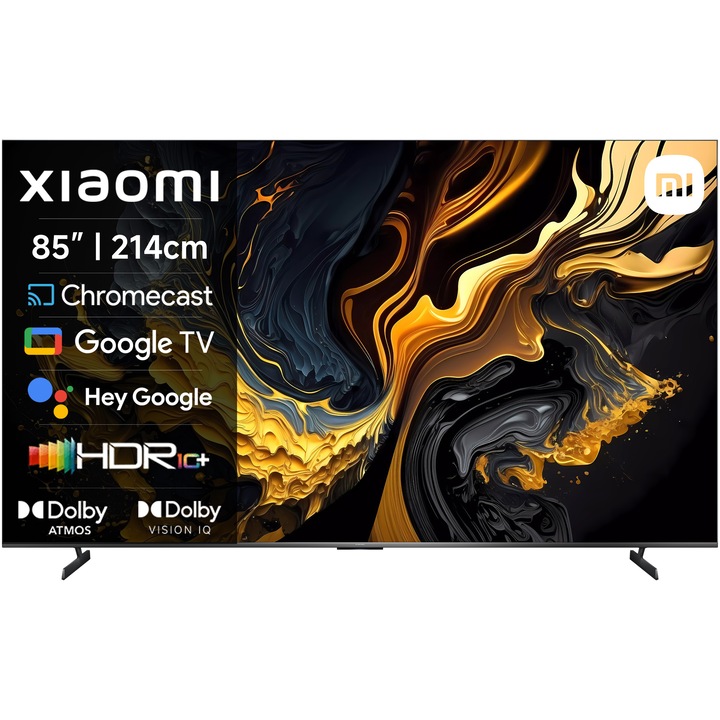 Телевизор Xiaomi QLED Max, 85" (214 см), Smart Google TV, 4K Ultra HD, 100 Hz, Клас G (Модел 2025)