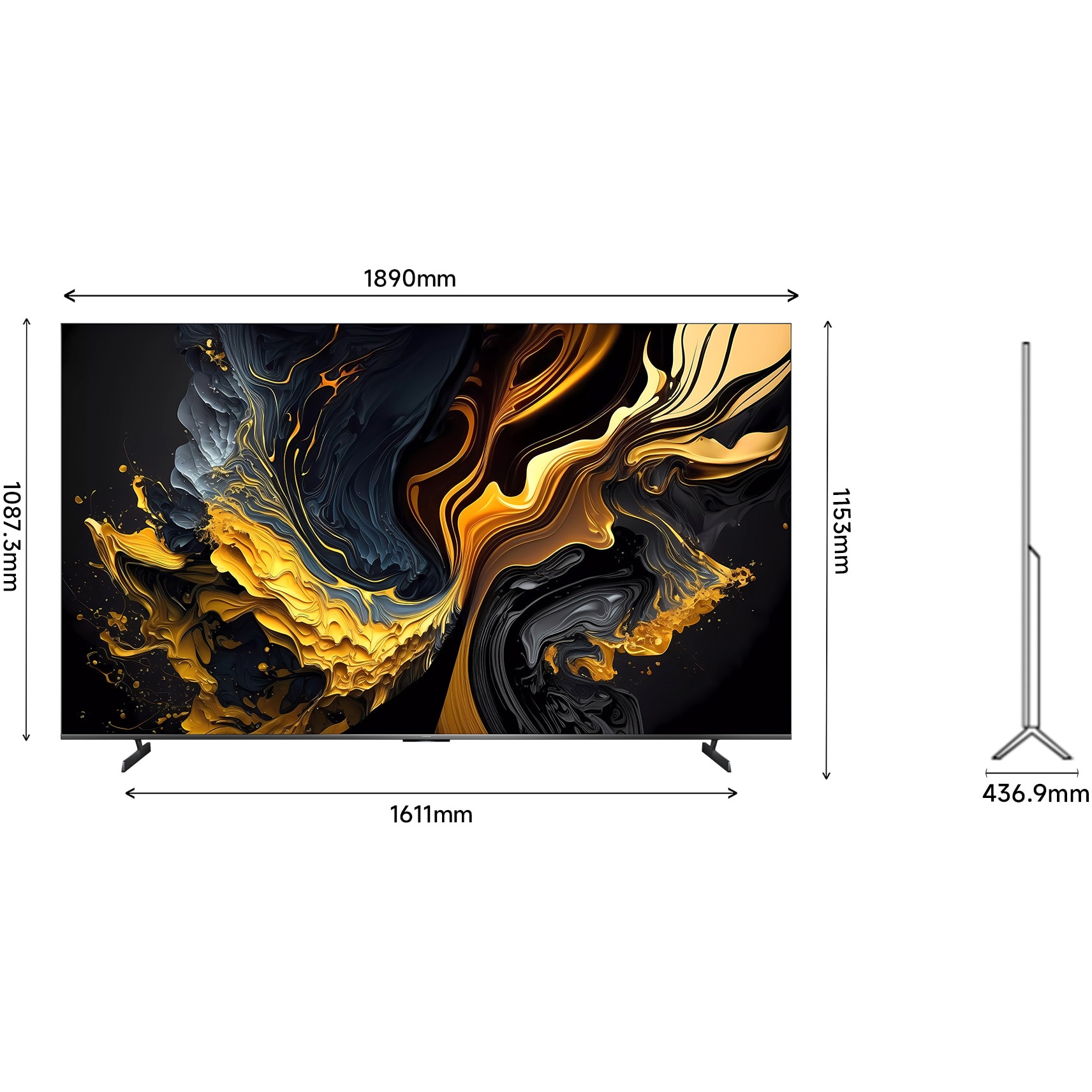 Televizor Xiaomi QLED Max, 214 cm, Smart Google TV, 4K Ultra HD, 100 Hz, Clasa G (Model 2025)