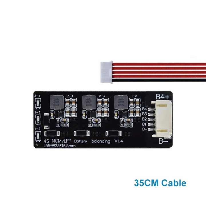 Kiegyenlítő modul 4 db lítium akkumulátorhoz, BMS 4S, 1,2A