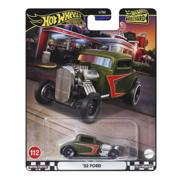 Кола Hot Wheels Premium, Ford '32, 1:64, зелено