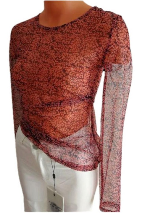 Bluza Sisters Point S, Bordeaux/Negru, cu maneca lunga