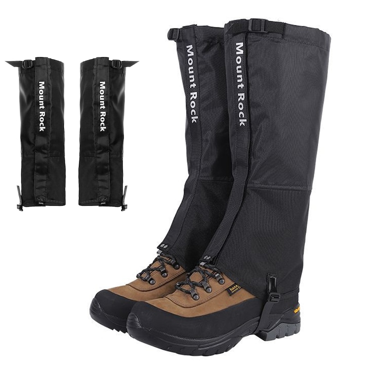 Parazapezi impermeabile pentru incaltaminte cu dublu ajustabile sistem de prindere, Axroad Mall, Unisex, Rezistente la vant, Potrivit pentru activitati in aer liber si alpinism, S, Negru