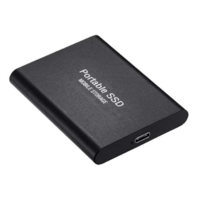 Külső SSD, 1TB, hordozható, USB, Fekete
