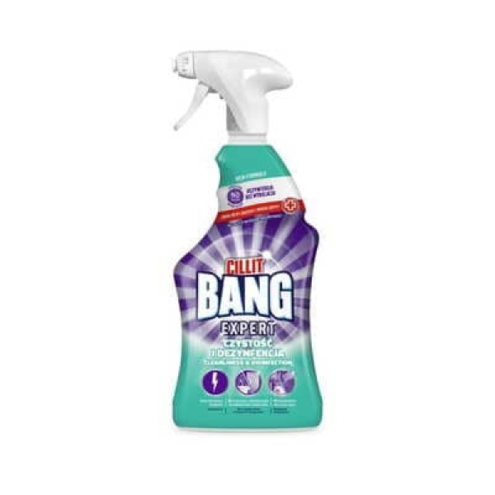 Cillit Bang Spray de Curățare și Dezinfectare, 750 ml, 99,9% Bacterii Eliminati, Miros Plăcut