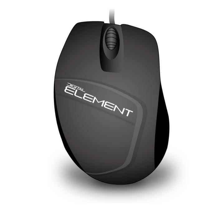 Mouse Element MS-30, 1200dpi, ergonomic, compact, negru - eMAG.ro