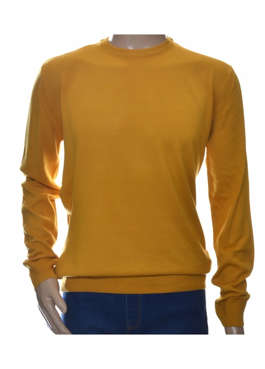 Férfi pulóver 173, Kasmír/gyapjú, Méz sárga