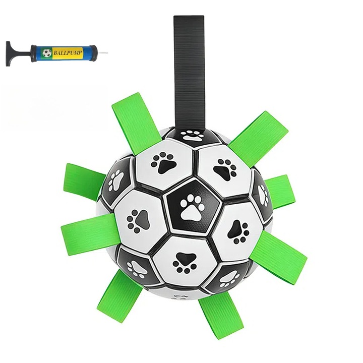 Jucarie pentru caini, minge pentru caini cu funie, Yadada, pentru caini mijlocii si mari, 20 cm