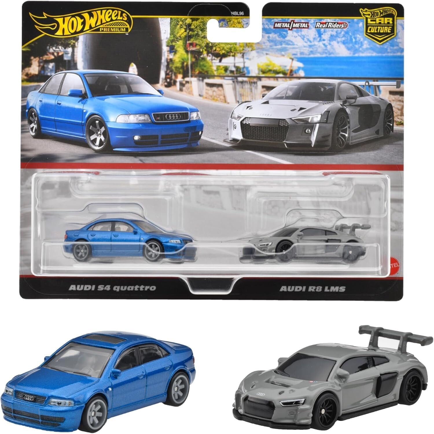 Masinuta Metalica Hot Wheels Premium, Audi R8 LMS Race Day, Car