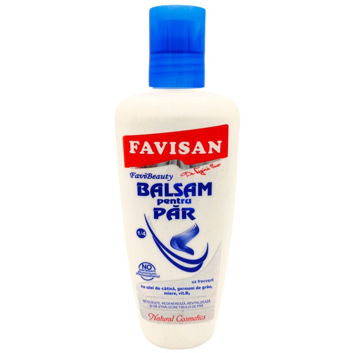 Balsam par "Uz Frecvent", cu ulei catina, germeni grau, miere, vitamina B5, Dr. Virginia Faur, FaviBeauty, 200ml, Laboratoarele Favisan