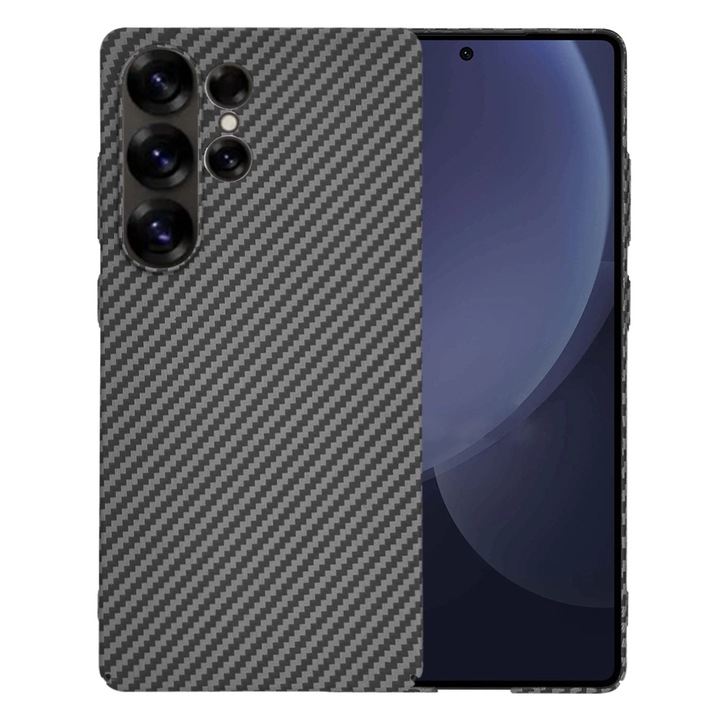 Калъф за Samsung Galaxy S25 Ultra Daden®, Ultra Slim, Carbonite FiberShell, Premium Quality, Черен