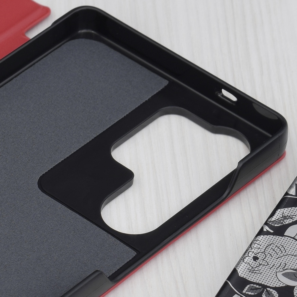 Husa pentru Samsung Galaxy S25 Ultra Tip Carte, S-View, Functie de Stand, Calitate Premium, Antisoc, Protectie Sporita, Rosu