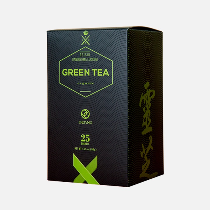 Bio zöld tea, ORGANO, ganodermával, 25 tasak, 100 g