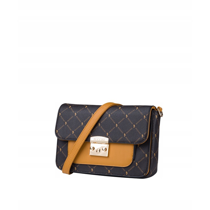 Geanta dama PUCCINI, maro, piele ecologica, dimensiuni medii, cu compartimente organizate